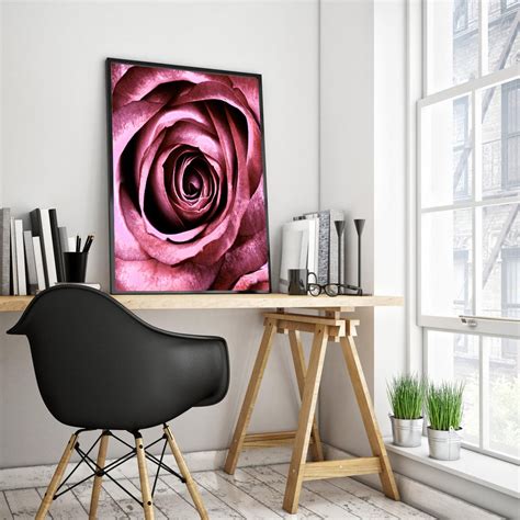 Rose Print Rose Wall Art Pink Flower Wall Art Floral - Etsy