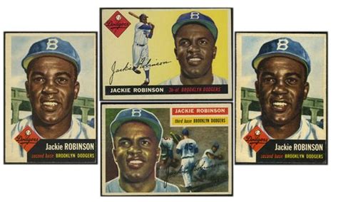 Jackie Robinson Baseball Cards (4)