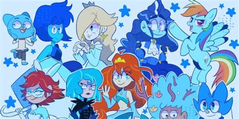 Personajes de Super Mario y Steven Universe celebrados con fan art de temática azul | Trucos y ...