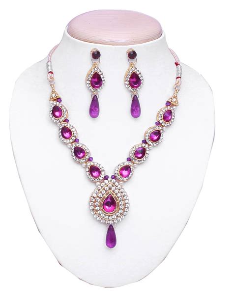 Purple diamond necklace-sets - Home Deal - 2174317