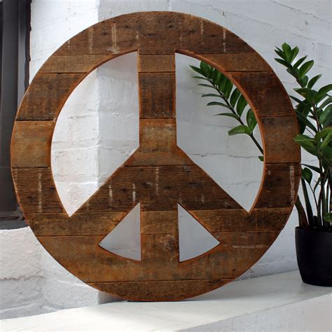 Boho Wall Decor Peace Sign Wall Art Reclaimed Wood Hippie - Etsy