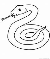 Snake Coloring Page Garter Download  sketch template