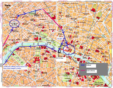 Paris Attractions Map PDF - FREE Printable Tourist Map Paris, Waking Tours Maps 2020