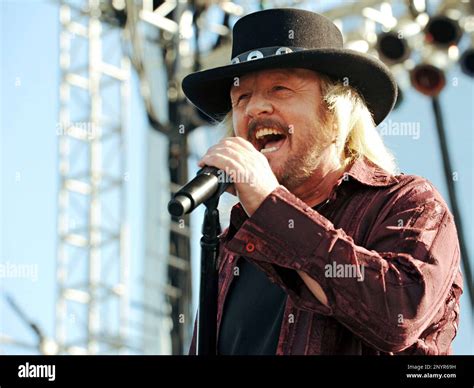 Donnie Van Zant of 38 Special performs during the HullabaLOU Music Festival on July 25, 2010, in ...