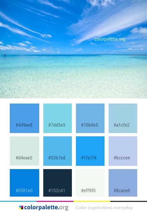 Sky Sea Blue Color Palette | colorpalette.org