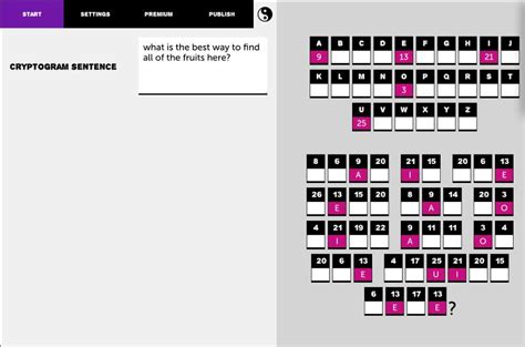 Crear criptogramas - Online, gratuito e interactivo - Puzzel.org