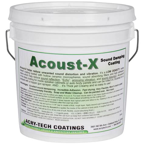 Acry-Tech Acoust-X 1 Gallon Absorption Coating Paintable Damping Material | DIYMobileAudio.com ...