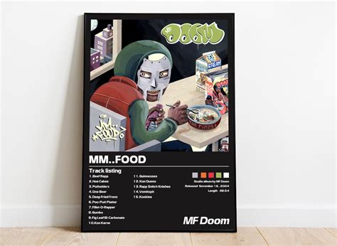 MF DOOM Mm..food Minimalist Album Cover Poster Music - Etsy