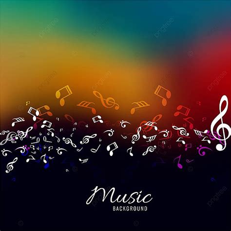 Abstract Music Notes Vector Design Images, Abstract Music Notes Design For Music Colorful ...