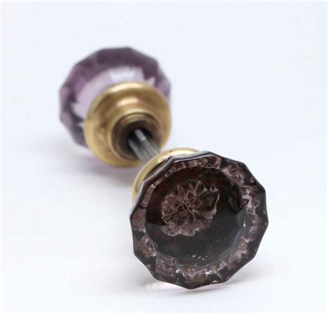 Fluted Purple Glass Door Knobs | Olde Good Things