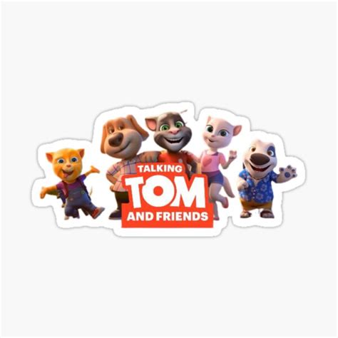 "Talking Tom and Friends All Talking Character" Sticker for Sale by Reo12 | Redbubble