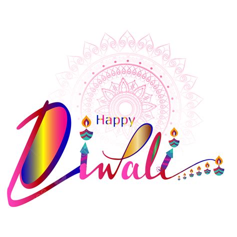 Happy Diwali Calligraphy Greeting Text Festival Of Lights And Indian ...