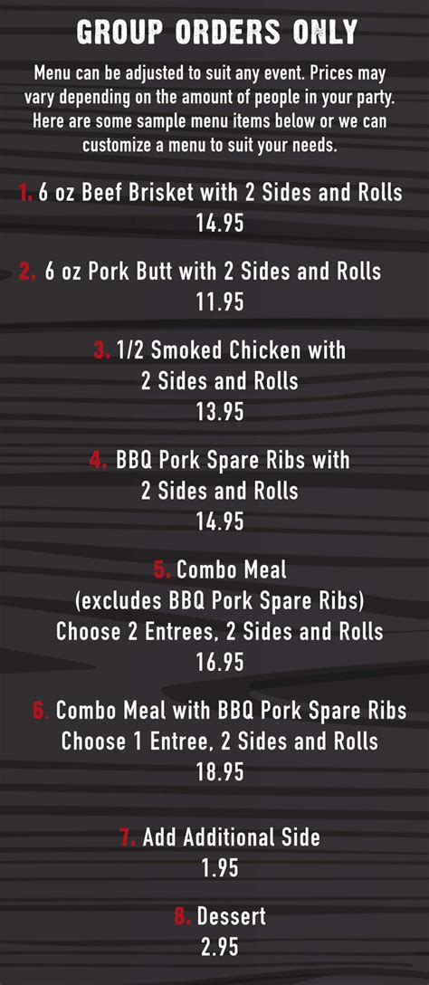 Catering Menu | Smokehouse BBQ