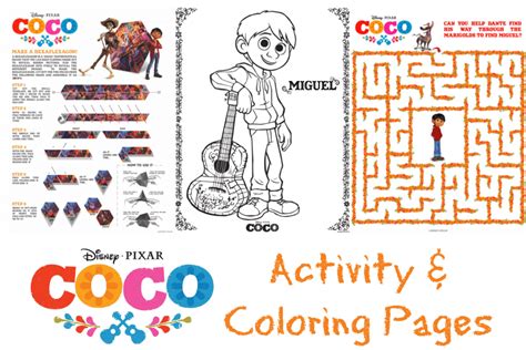 Pixar's Coco Activity and Coloring Pages - As The Bunny Hops®