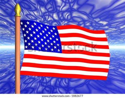2 American Flag On Pole Clip Art Black White Images, Stock Photos, 3D ...