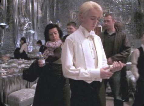 tom felton on set for the yule ball-goblet of fire | Harry potter draco malfoy, Draco harry ...