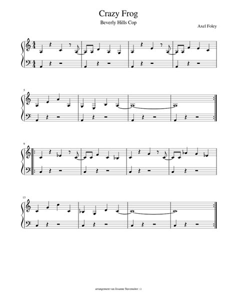 Crazy Frog piano solo Sheet music for Piano (Solo) | Musescore.com