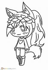 Coloring Pages Of Anime Wolf Girls sketch template