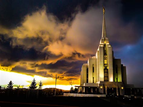 Rexburg Idaho Temple at Sunset