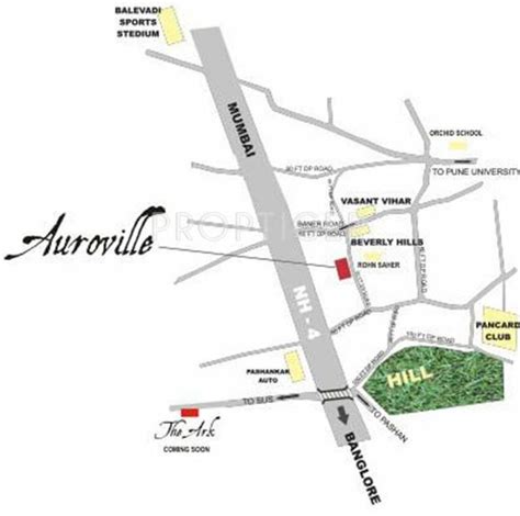 Image of Location Map of Austin Engineers Auroville Baner Pune - Proptiger.com