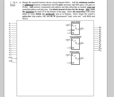 6. c) Design the required memory device circuit | Chegg.com