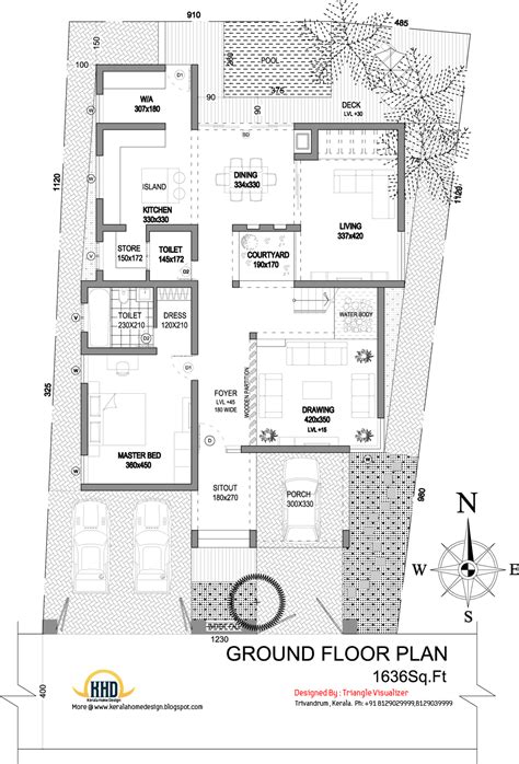 Ground Floor Plan Of Modern House Design 1809 Sq Ft M - vrogue.co