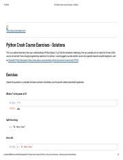 03-Python Crash Course Exercises - Solutions.pdf - 11/2/2020 03-Python Crash Course Exercises ...