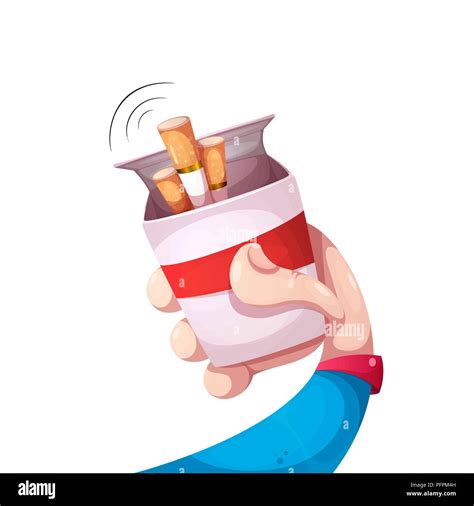 Smoking addiction cartoon hi-res stock photography and images - Alamy