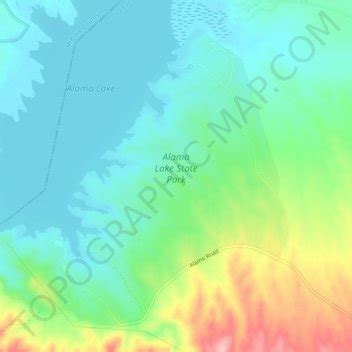 Alamo Lake State Park topographic map, elevation, terrain