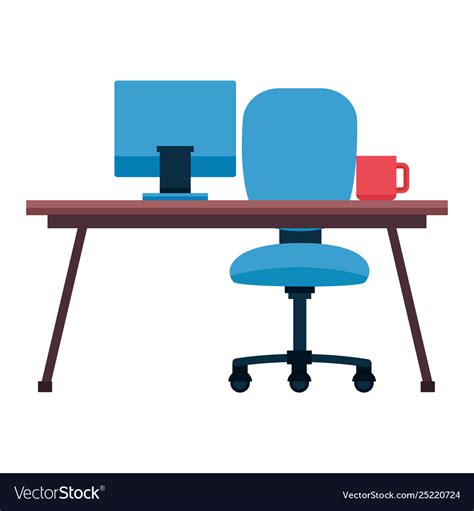 Office desk chair Royalty Free Vector Image - VectorStock