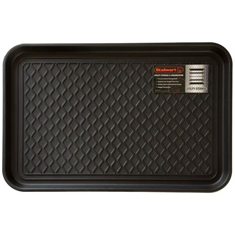 Stalwart Black 15 in. x 24 in. Eco-Friendly Polypropylene Utility Boot ...