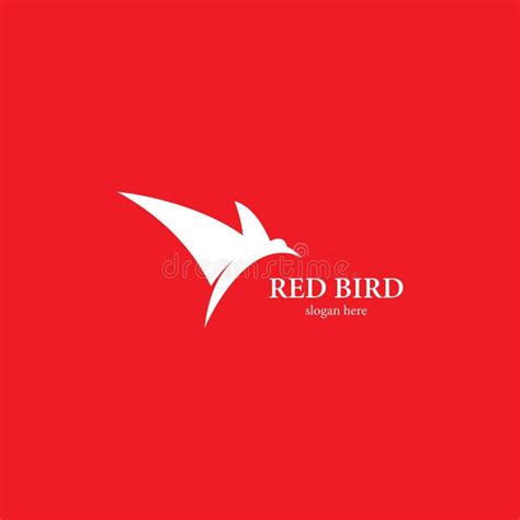 Red Bird logo template stock illustration. Illustration of silhouette - 190686098