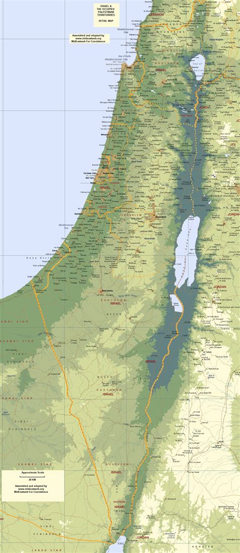 Map of Modern Israel and Occupied Palestine Palestine Map, Bible ...