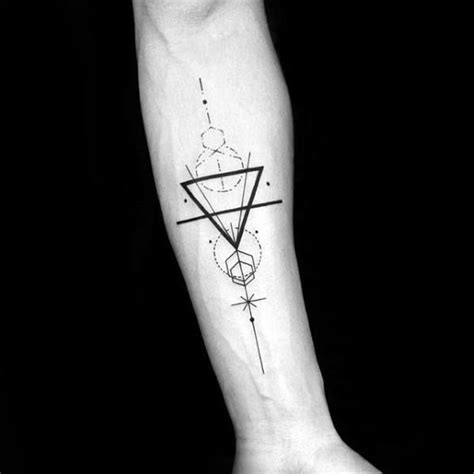 Mens Tattoo With Geometric Shapes Inner Forearm Design | Geometric ...