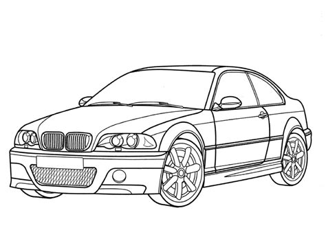 Kolorowanka BMW E36 - Kolorowanki na GifyAgusi.pl