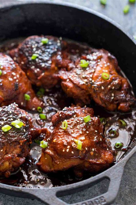 Spicy Korean Chicken Thighs in Gochujang Sauce