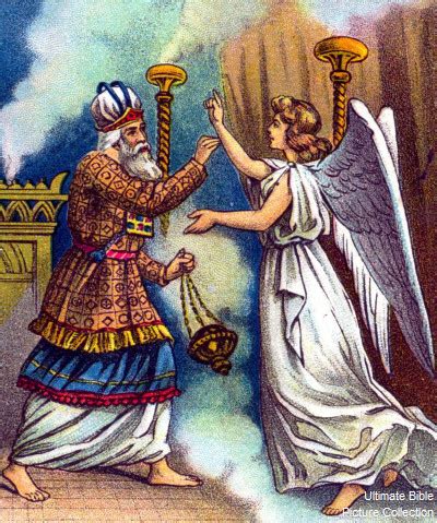 Luke 1 Bible Pictures: Zachariah with Angel Gabriel