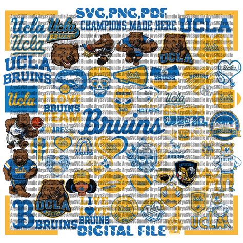 UCLA University SVG, Bruins SVG, Athletics, Game Day, Mom, Basketball ...