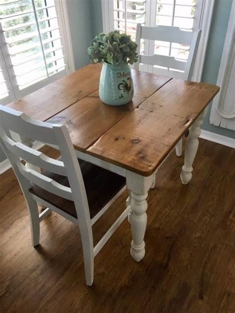 Petite Farmhouse Table with Optional Drawer | 1000 | Rustic kitchen tables, White farmhouse ...