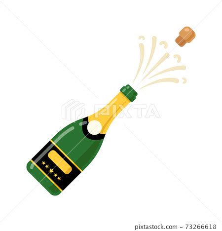 Champagne bottle cartoon vector icon. Wine... - Stock Illustration ...