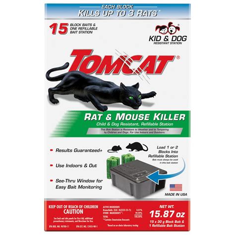 Tomcat Mouse Killer Rats Mice Rat Bait Station Rodent Poison Trap 15 ...