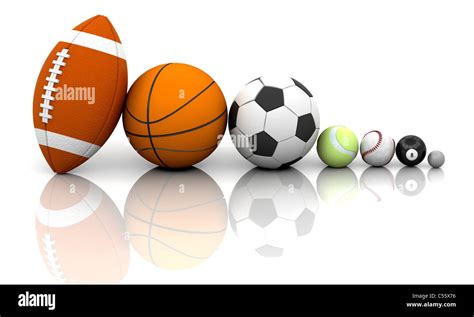 Various sports balls Stock Photo - Alamy