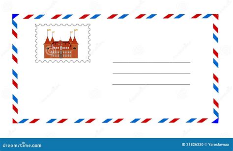 White Envelope With Postage Stamp Vector Stock Photo - Image: 21826330