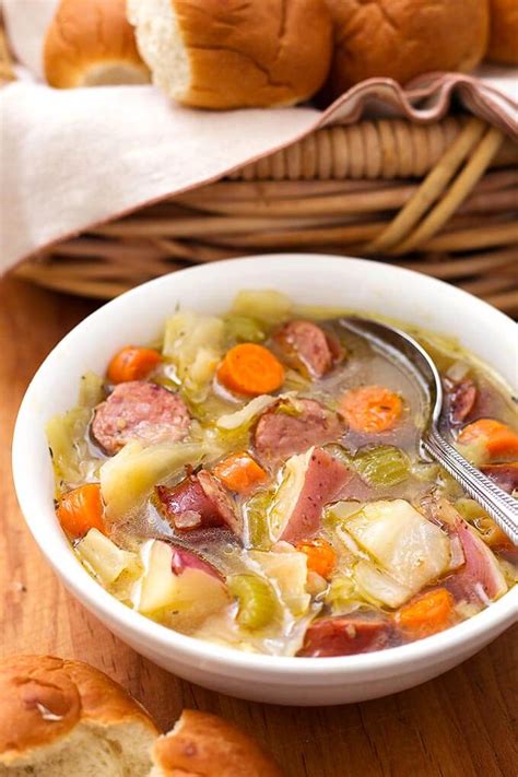 Instant Pot Kielbasa Cabbage Potato Soup - Simply Happy Foodie