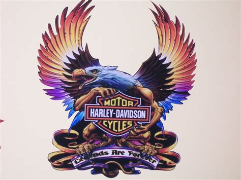 Harley Davidson Eagle Legends FULL COLOR Window 14" x 12" Decal Sticker