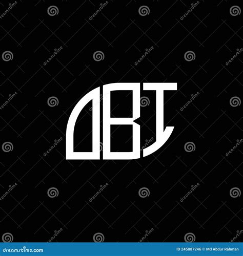 OBI Letter Logo Design on BLACK Background. OBI Creative Initials ...