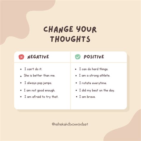 Change Negative Thoughts to Positive