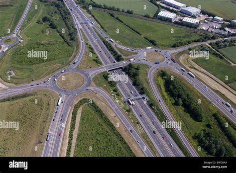 AERIAL VIEW OF THE M1 MOTORWAY NEAR RIDGMONT, BUCKINGHAMSHIRE Stock Photo - Alamy