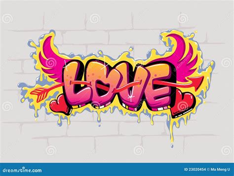 Disegno Dei Graffiti Di AMORE Immagini Stock - Immagine: 23020454