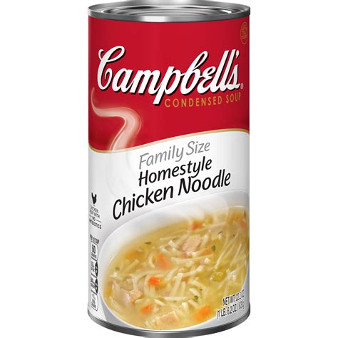 Campbell's Condensed Family Size Homestyle Chicken Noodle Soup, 22.2 oz. - Walmart.com - Walmart.com